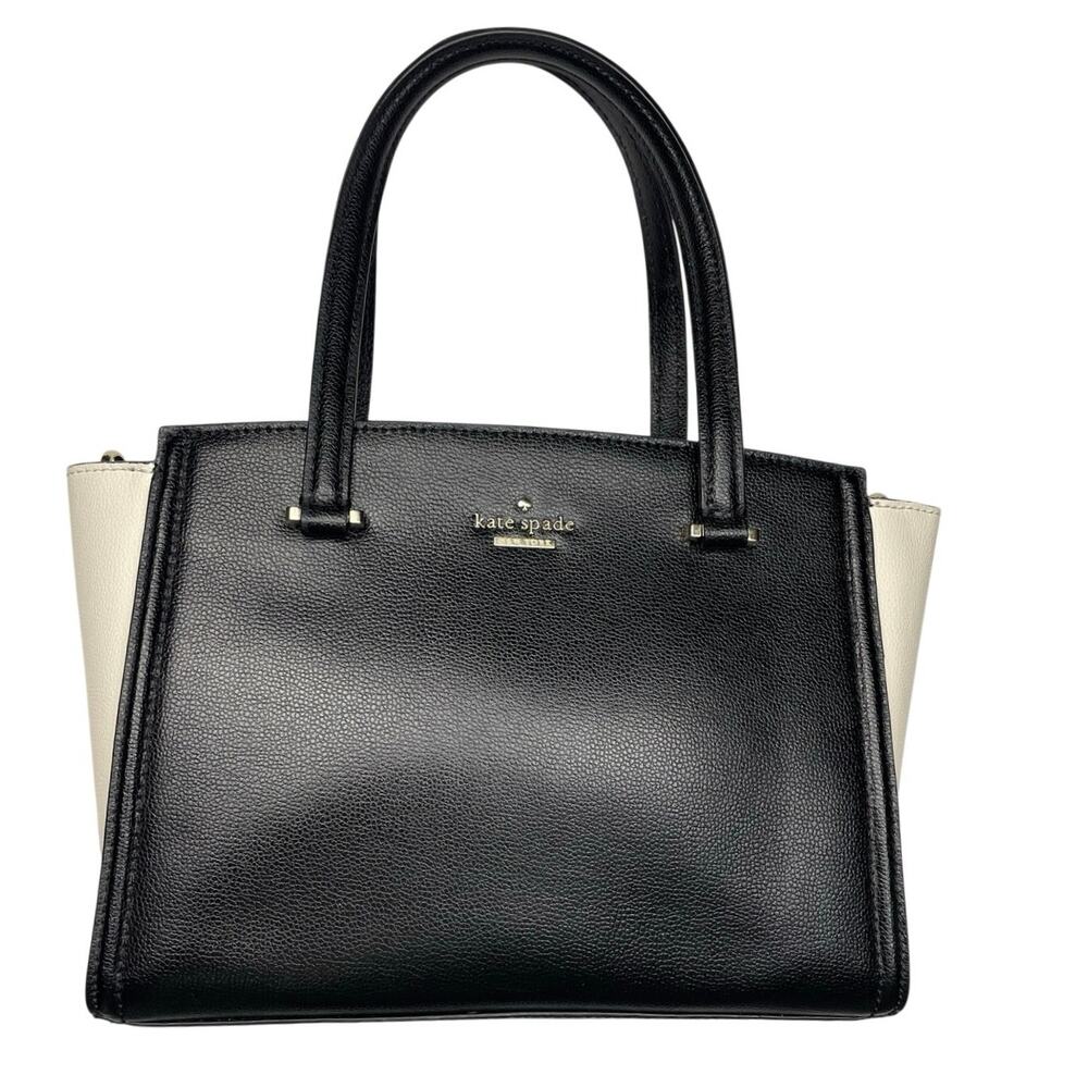 EUC - Kate Spade Black-White Leather Patterson Drive Small Geraldine Satchel